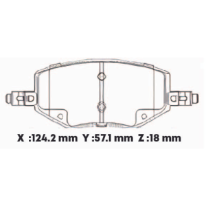 D2266SD - SEMICERAMICA PASTILLA CHEVROLET GROOVE (CON GANCHOS)