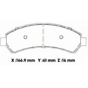 D726SD - SEMICERAMICA PASTILLA CHEVROLET MINIBLAZER 99-02 / CHEVROLET S10 POLICIA 99-03