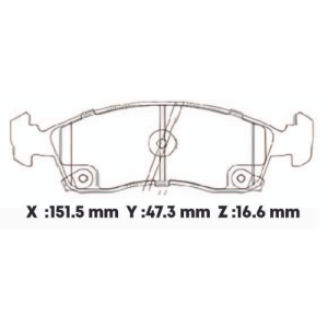 D9833SD - SEMICERAMICA PASTILLA CHEVROLET JOY (22-) COBALT 1.5 (14-) FIAT FIORINO UNO WAY