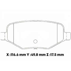 D1377SD - SEMICERAMICA PASTILLA FORD EXPLORER (11-19) EDGE (11-15)  POST