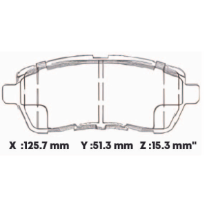 D1454SD - SEMICERAMICA PASTILLA FORD FIESTA 2011 > / MAZDA 2 / CHANGAN CS15 DEL