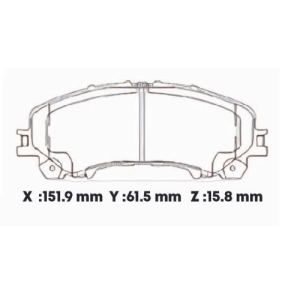 D1736SD - SEMICERAMICA PASTILLA CHEVROLET TRAIL BLAZER (17-) / COLORADO (19-) / NISSAN XTRAIL T32 (15-22)
