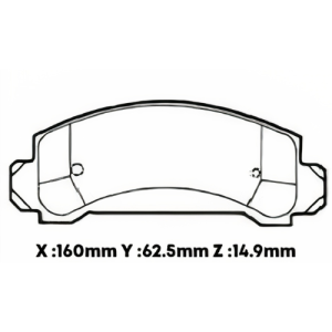 D249SD - SEMICERAMICA PASTILLA FORD EXPLORER (87-94) RANGER (87-94)  FORD BRONCO II 84-85/AEROS