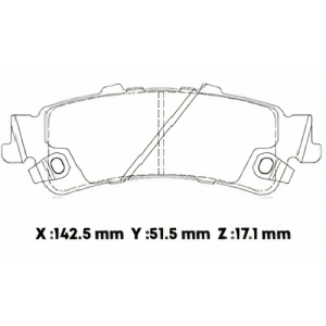 D792SD - SEMICERAMICA PASTILLA CHEVROLET SILVERADO CHEYENNE 4X2 4X4 (02-06) POST