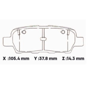 D905SD - SEMICERAMICA PASTILLA CHEVROLET SZ NISSAN XTRAIL T30 T31 T32 MURANO RENAULT KOLEOS POSTERIOR