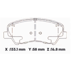 D1593SD - SEMICERAMICA PASTILLA HYUNDAI ACCENT 12/- ELANTRA 11/ SOLUTO 20-/ RIO R / STONIC / VERNA 20- / SELTOS 20-