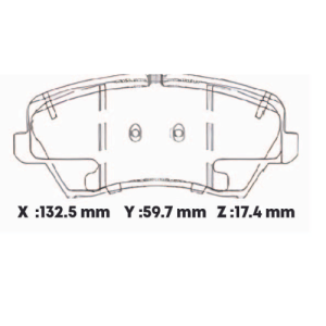 D1828SD - SEMICERAMICA PASTILLA HYUNDAI CRETA / ELANTRA 2011 / VELOSTER 2011