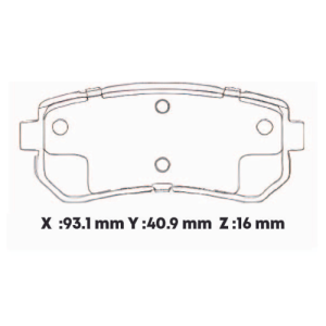 D1157SD - SEMICERAMICA PASTILLA HYUNDAI TUCSON IX SPORTAGE R SOUEST DX3 DX7 POSTERIOR