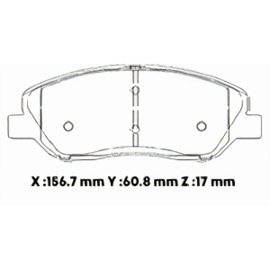D1202SD - SEMICERAMICA PASTILLA HYUNDAI SANTA FE NEW (08-15) SORENTO RDELANTERO