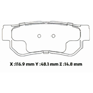 D813SD - SEMICERAMICA PASTILLA HYUNDAI SANTA FE 2001 POST / ELANTRA 2007 / KIA SPORTAGE ACTIVO/ S YONG  KORAN