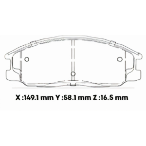 D864SD - SEMICERAMICA PASTILLA HYUNDAI HYUNDAI SANTA FE/H1/TERRACAN/ ZOTYE T600 / HANTENG X7 DOMY DELANTERO