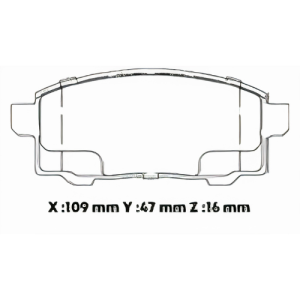 MD1U0852SD - SEMICERAMICA PASTILLA JAC T8 POST 2019/ ZOTYE Z100 DEL