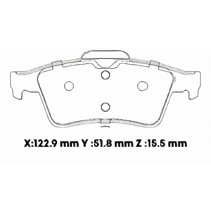 D1095SD - SEMICERAMICA PASTILLA MAZDA 3 - 5 FORD ESCAPE 2014 POST