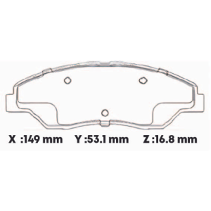 D774SD - SEMICERAMICA PASTILLA KIA SPORTAGE 98-02 (1 DIENTE EXTREMOS)