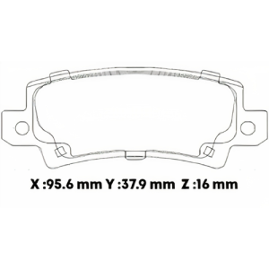 D1216SD - SEMICERAMICA PASTILLA TOYOTA COROLLA 1.6 1.8 (02-08) POST