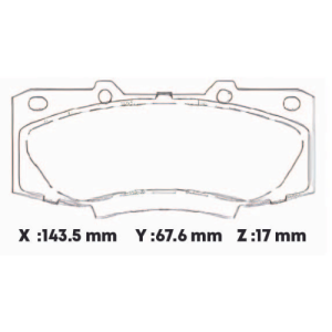 D1303ASD - SEMICERAMICA PASTILLA TOYOTA HILUX 4X2 DIESEL 4X4 (06-13)