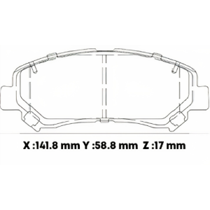 D1338SD - SEMICERAMICA PASTILLA NISSAN XTRAIL T31 (11-15) QASHQAI
