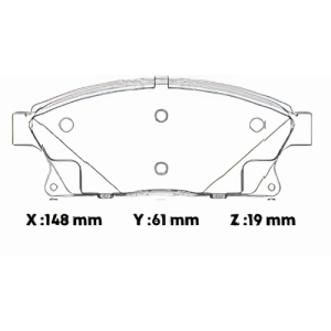 D1470CL - CERAMICA PASTILLA CHEVROLET ORLANDO, TRACKER (-17)