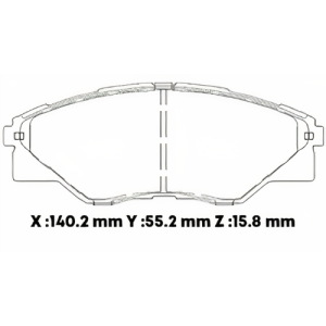 D1523SD - SEMICERAMICA PASTILLA TOYOTA HILUX 4X2 (10-) ORIGINAL