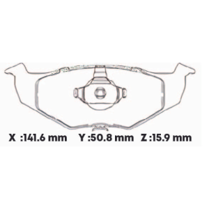 D1556SD - SEMICERAMICA PASTILLA VOLSWAGEN GOLF 1.8 (12-) NUEVO