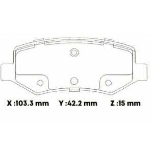 D1883CL - CERAMICA PASTILLA CHEVROLET CAPTIVA 19- GROOVE FAW R7 POST