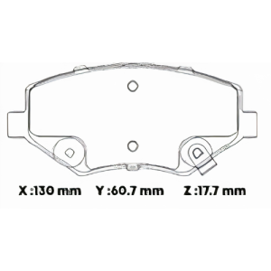 D1941CL - CERAMICA PASTILLA CHEVROLET CAPTIVA 19- (SIN GANCHOS)