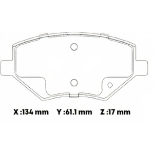 D2637CL - CERAMICA PASTILLA CHEVROLET CAPTIVA TURBO 22- (134MM)