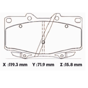 D436SD - SEMICERAMICA PASTILLA TOYOTA HI LUX 4X4 - 4RUNNER