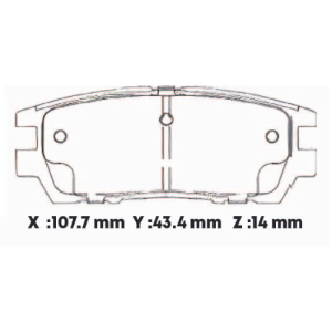 D567SD - SEMICERAMICA PASTILLA MITSUBISHI MONTERO POST GALANT92-00 MONTERO92-00