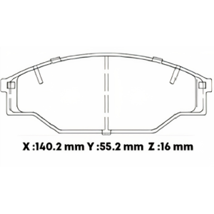 D7205SD - SEMICERAMICA PASTILLA TOYOTA HI LUX 4X2 2.7 92-2000 WINGLE 5 2.2