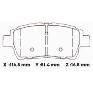 D822SD - SEMICERAMICA PASTILLA TOYOTA PRIUS - GW HAVAL M4 - BYD F3 YUAN