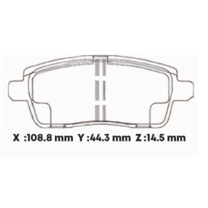 MD1U1480SD - SEMICERAMICA PASTILLA SWM-G01 1.5L TURBO POST / ZOTYE DOMY X7 POST / X5 POST / ZOTYE Z500 / T600 2.0L / CHERY TIGGO 7 PRO 2022 POST / ZEDRIV ELECTRICO FULL GX5 POST 2022