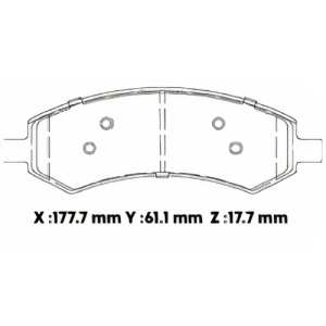 D1084CL - CERAMICA PASTILLA DODGE RAM 1500 (12-19) DODGE DURANGO (03-09)