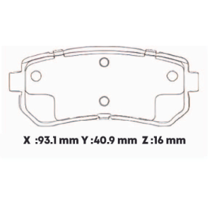 D1157CL - CERAMICA PASTILLA HYUNDAI TUCSON IX SPORTAGE R SOUEST DX3 DX7 POSTERIOR