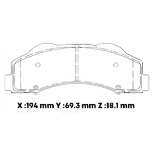 D1414CL - CERAMICA PASTILLA FORD F150 (10-21) EXPEDITION (10-21)