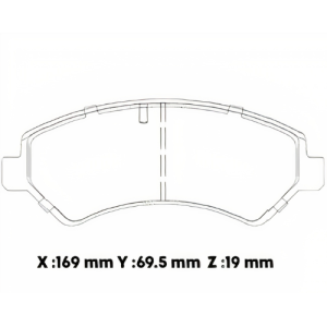 D1540CL - CERAMICA PASTILLA CITROEN JUMPER 10-15 DEL PEUGEOT MANAGER 08-10 RAM 1500 PROMASTER 2014 DEL DUCATO 08-10