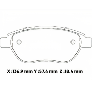 D1541CL - CERAMICA PASTILLA CITROEN BERLINGO PEUGEOT 208 2008 19- OPEL CORSA 2021-