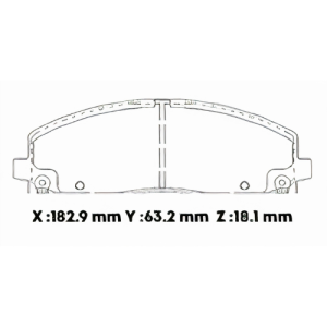 D1589CL - CERAMICA PASTILLA DODGE JOURNEY (12-)