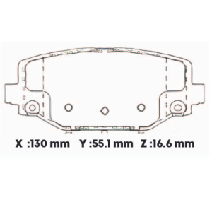 D1596CL - CERAMICA PASTILLA DODGE JOURNEY (12-) POST