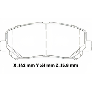 D1623CL - CERAMICA PASTILLA MAZDA CX5 DELANTERA