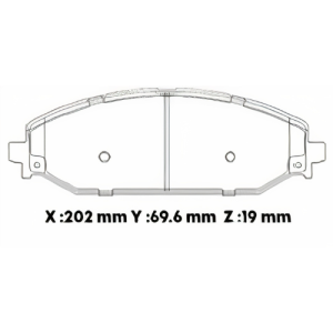 D2179CL - CERAMICA PASTILLA DODGE RAM 1500 18- DT
