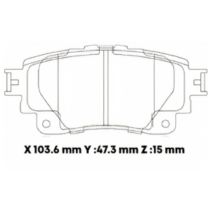 D2183CL - CERAMICA PASTILLA TOYOTA HIGHLANDER (19-) COROLLA HIBRID 18- RAV 4 SUB 18- POST LEXUS UX (18-) POST