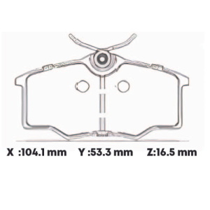 D54EL - CARBON PASTILLA CHEVROLET CORSA WIND CORTA VOLSKWAGEN GOL 1.8