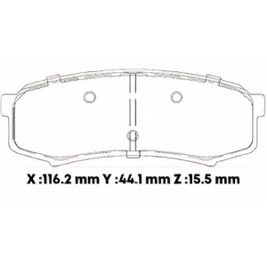 D606CL - CERAMICA PASTILLA TOYOTA LAND CRUISER FORTUNEER MONTERO V6 POST