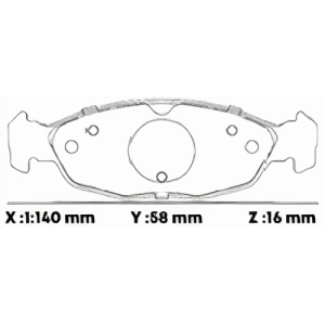 D688EL - CARBON PASTILLA CHEVROLET CORSA (LARGA)